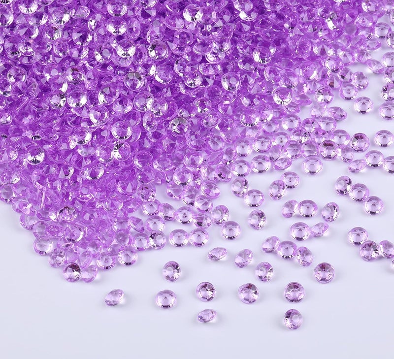 Gintoaria 10000 pcs/Pack Wedding Table Scatter Confetti Crystals Acrylic Diamonds Vase Fillers 4.5 mm Rhinestones for Wedding, Bridal Shower, Vase Beads Decorations (Light Purple) - Image 1