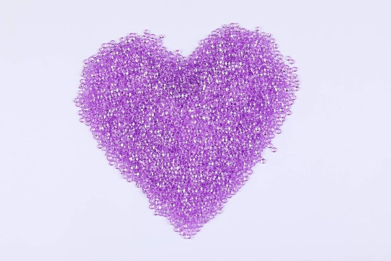 Gintoaria 10000 pcs/Pack Wedding Table Scatter Confetti Crystals Acrylic Diamonds Vase Fillers 4.5 mm Rhinestones for Wedding, Bridal Shower, Vase Beads Decorations (Light Purple) - Image 2