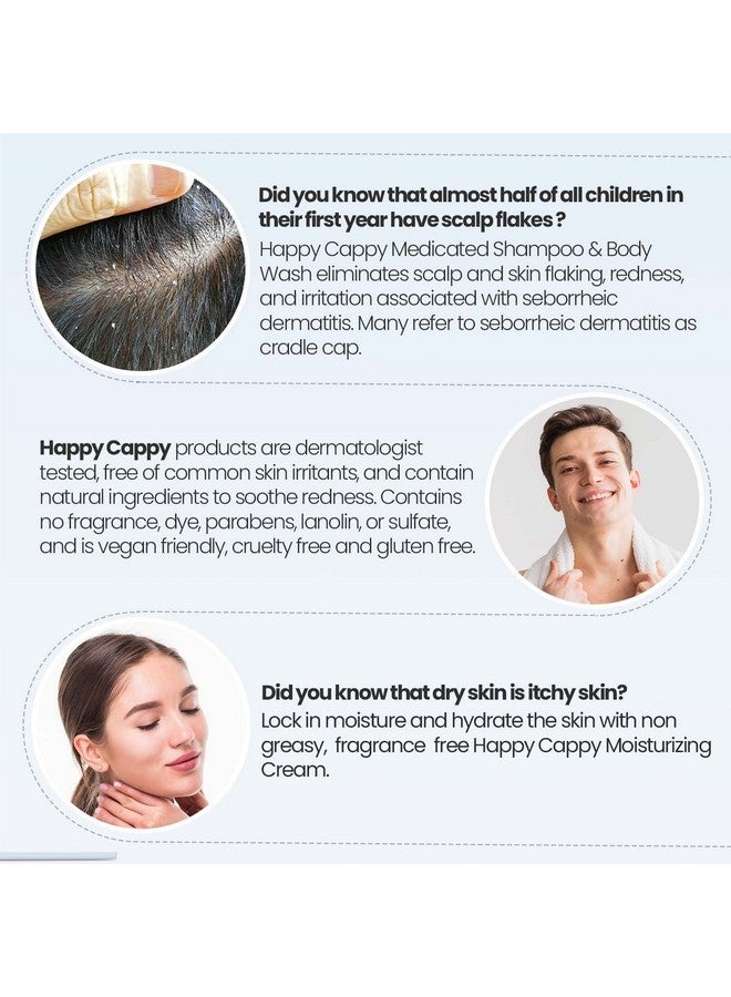 Happy Cappy Medicated Shampoo and Body Wash and Moisturizing Cream Bundle - Baby Dandruff Shampoo, Eczema Lotion for Kids, Helps Cradle Cap and Seborrheic Dermatitis, Reduces Redness, Fragrance-Free - Image 5