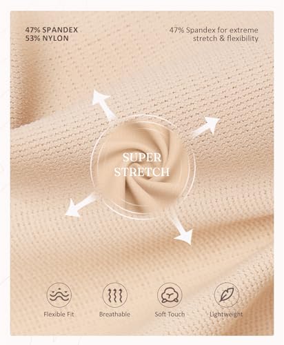 FeelinGirl Post Surgery Bras Front Closure Compression Bra Wirefree Surgical Bra with Breast Support Band Khaki L - Image 5
