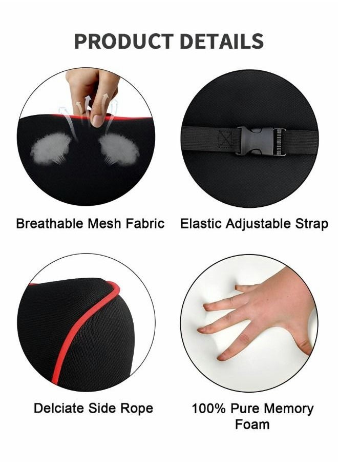 GROIC Car Neck Pillow,Softness Car Headrest Pillow,Car Neck Support Pillow for Neck Pain Relief When Driving,Headrest Pillow for Car Seat,Memory Foam and Breathable Removable Car Neck Pillow,Car Interior  - Image 4