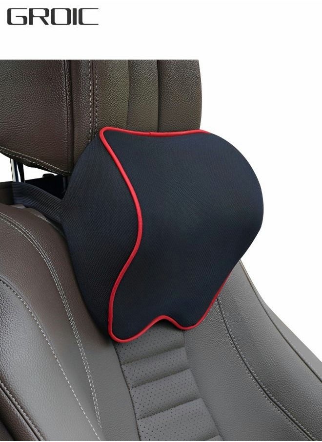 GROIC Car Neck Pillow,Softness Car Headrest Pillow,Car Neck Support Pillow for Neck Pain Relief When Driving,Headrest Pillow for Car Seat,Memory Foam and Breathable Removable Car Neck Pillow,Car Interior  - Image 1