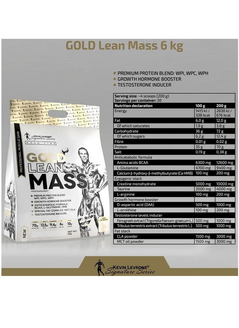 KEVIN LEVRONE Gold Lean Mass Chocolate Flavor 6kg  - Image 2