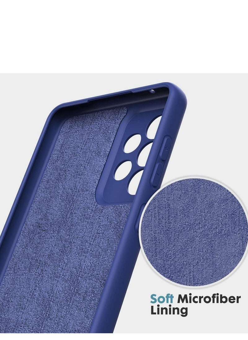 Raxoom Liquid Silicone Case for Galaxy A13 4G - Soft Microfiber Lining, Thickening Shockproof Design, Soft Gel Rubber Phone Case Cover (Blue) - Image 2
