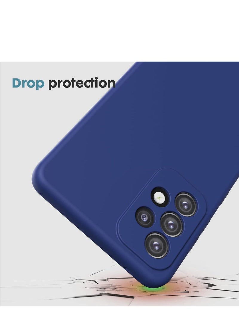 Raxoom Liquid Silicone Case for Galaxy A13 4G - Soft Microfiber Lining, Thickening Shockproof Design, Soft Gel Rubber Phone Case Cover (Blue) - Image 4