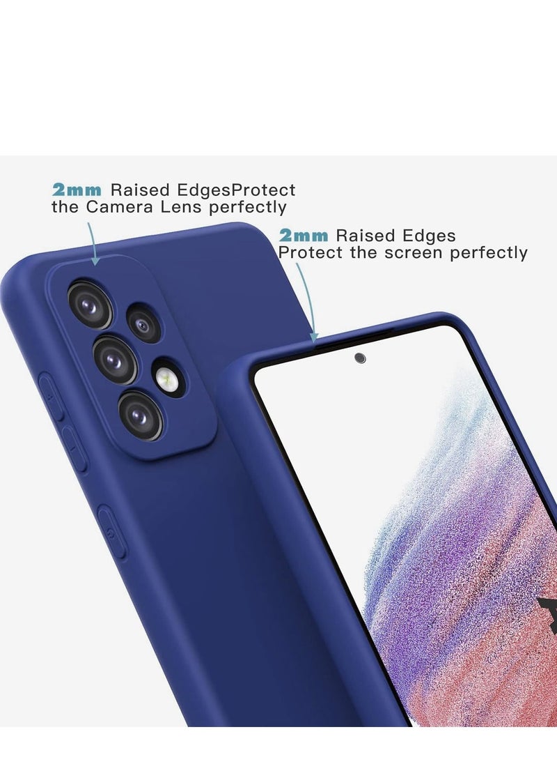 Raxoom Liquid Silicone Case for Galaxy A13 4G - Soft Microfiber Lining, Thickening Shockproof Design, Soft Gel Rubber Phone Case Cover (Blue) - Image 3