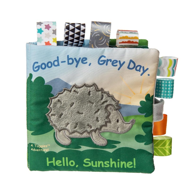 Mary Meyer Taggies Touch Feel Soft Cloth Book with Crinkle Paper Squeaker 6 x 6Inches Heather Hedgehog - Image 2