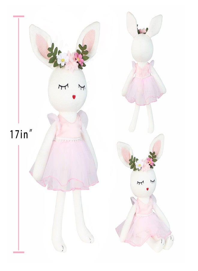 JUSTQUNSEEN Ballerina Doll Easter Stuffed Animal Bunny Plush Animal Doll, Plush Rabbit Toy Bunnys Stuffed Animals for Girls Easter Animals on Party Birthday Christmas - Image 3
