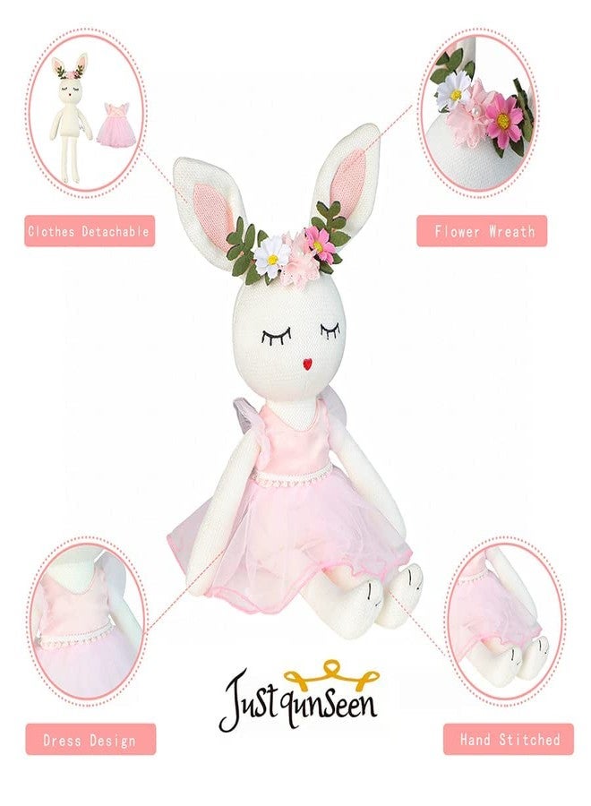 JUSTQUNSEEN Ballerina Doll Easter Stuffed Animal Bunny Plush Animal Doll, Plush Rabbit Toy Bunnys Stuffed Animals for Girls Easter Animals on Party Birthday Christmas - Image 2