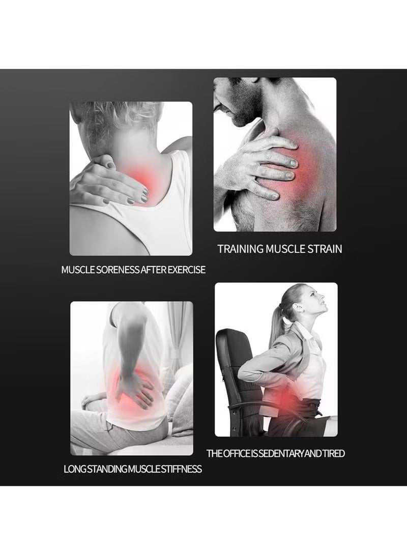 Blueidea Deep Tissue Fascial Massager - Electric Muscle Massager for Body Pain Relief, Therapy, Fitness Relaxation, Mini Handheld Portable with LCD Display, 32 Speed Levels & 8 Different Massage Heads - Image 2