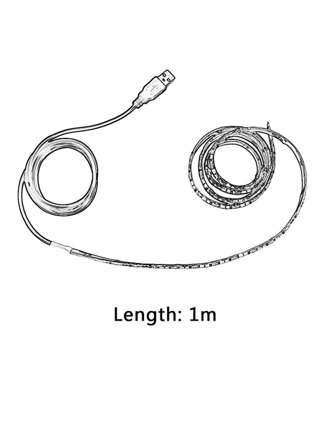 OUTAD Ultra-Bright Waterproof 60 LED Flexible USB Strip Light Warm White - Image 2