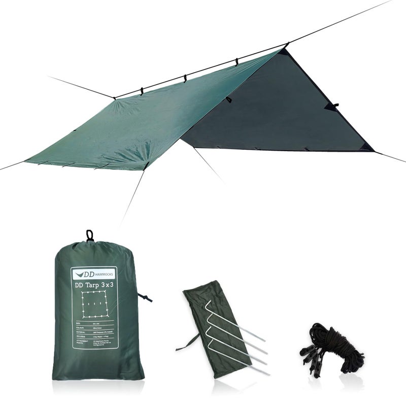 DD HAMMOCKS DD Hammocks  DD Tarp 3x3  Olive Green 10ft x 10ft 