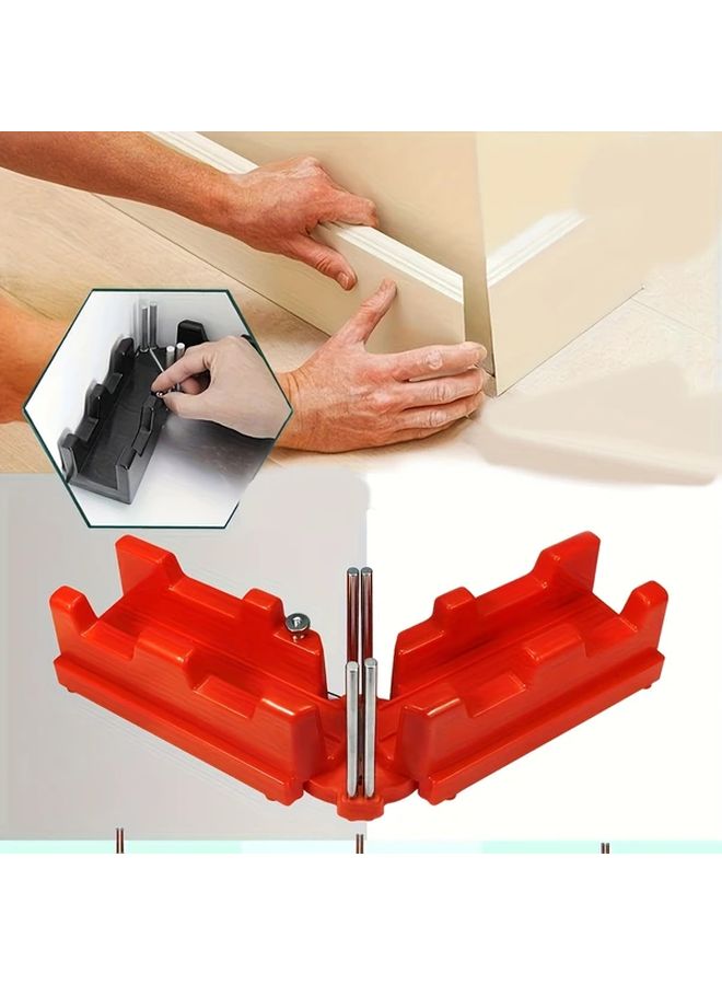 Red 2 in 1 Miter Gauge and Angle Cutting Tool Durable Plastic Manual Measuring Guide for Woodworking - Image 5