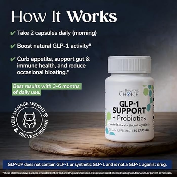 Bariatric Choice GLP-1 Supplement + Probiotics | DygloFit® & SNZ 1969 Probiotic | Supports GLP-1 Pathways, Metabolic Balance & Gut Health | Gluten-Free, Vegan | 60 Capsules - Image 5