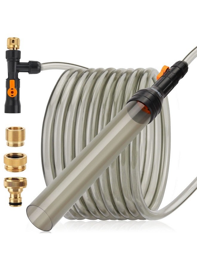 hygger Upgrade Aquarium Water Changer Kit, Semi-Automatic Fish Tank Gravel Cleaner, with 33 FT Water Hose, Flow Control Valve - Image 1