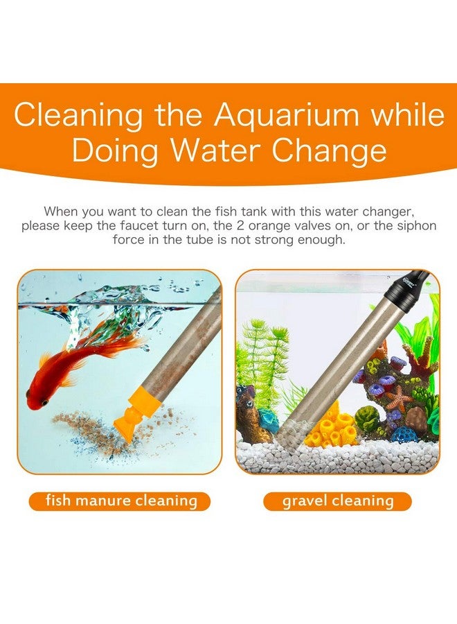 hygger Upgrade Aquarium Water Changer Kit, Semi-Automatic Fish Tank Gravel Cleaner, with 33 FT Water Hose, Flow Control Valve - Image 3