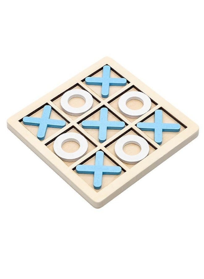 Toy Box Wooden Tic Tac Toe Classic Board Game XOXO Portable Casual Tabletop Game for Adults and Kids - Image 1