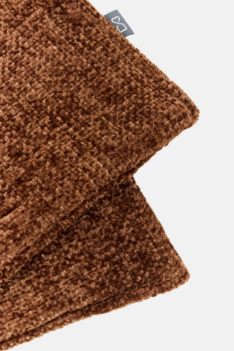 Muy Mucho Textured Decorative Pillow, Dark Brown - Image 3