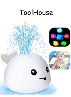 Baby Bath Toys, Whale Bath Toy Sprinkler, Light Up Bath Toys, Automatic Induction Spray Water Bathtub Shower Toys for Toddlers