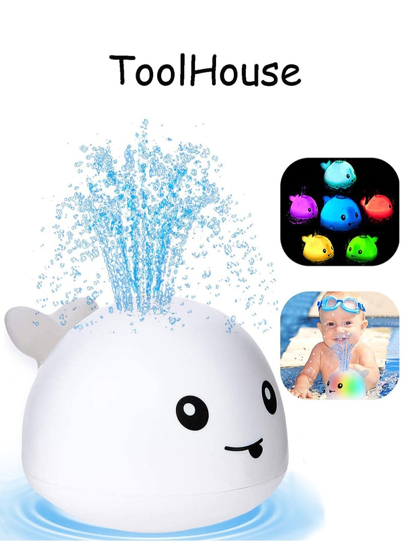 ToolHouse - Baby Bath Toys, Whale Bath Toy Sprinkler, Light Up Bath Toys, Automatic Induction Spray Water Bathtub Shower Toys for Toddlers - Image 1