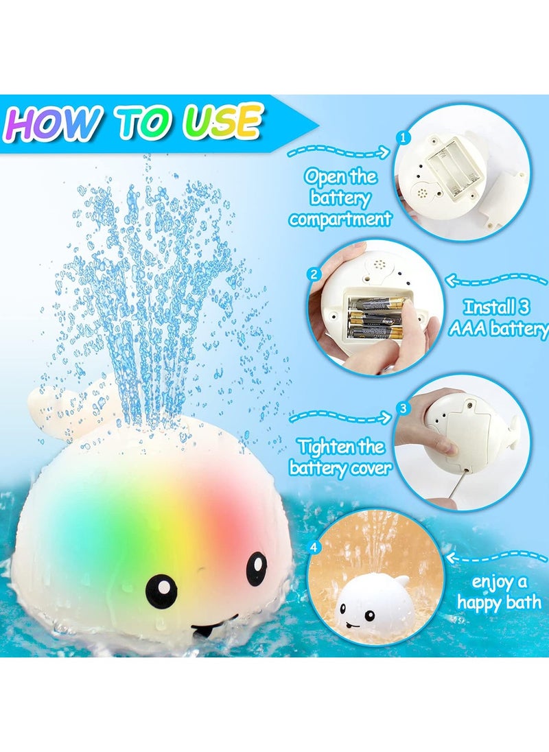 ToolHouse - Baby Bath Toys, Whale Bath Toy Sprinkler, Light Up Bath Toys, Automatic Induction Spray Water Bathtub Shower Toys for Toddlers - Image 1