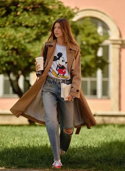 مافي Brown Trenchcoat