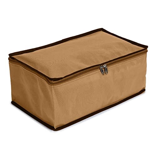 SHIBUI Foldable Closet Shirt Organizer For Wardrobe, Shirt Cover | Shirt Organiser | Clothing Storage Box With Clear Window,Non Woven Febric. (Pack Of 2, Beige, Non-Woven), 27 Centimeters - Image 5