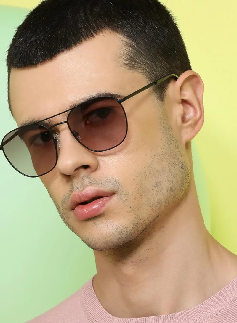 John Jacobs John Jacobs | Polarized & UV Protection Sunglasses For Men & Women | Black Pink Gradient Full Rim Square Medium (Size-55) JJ S12960-C3