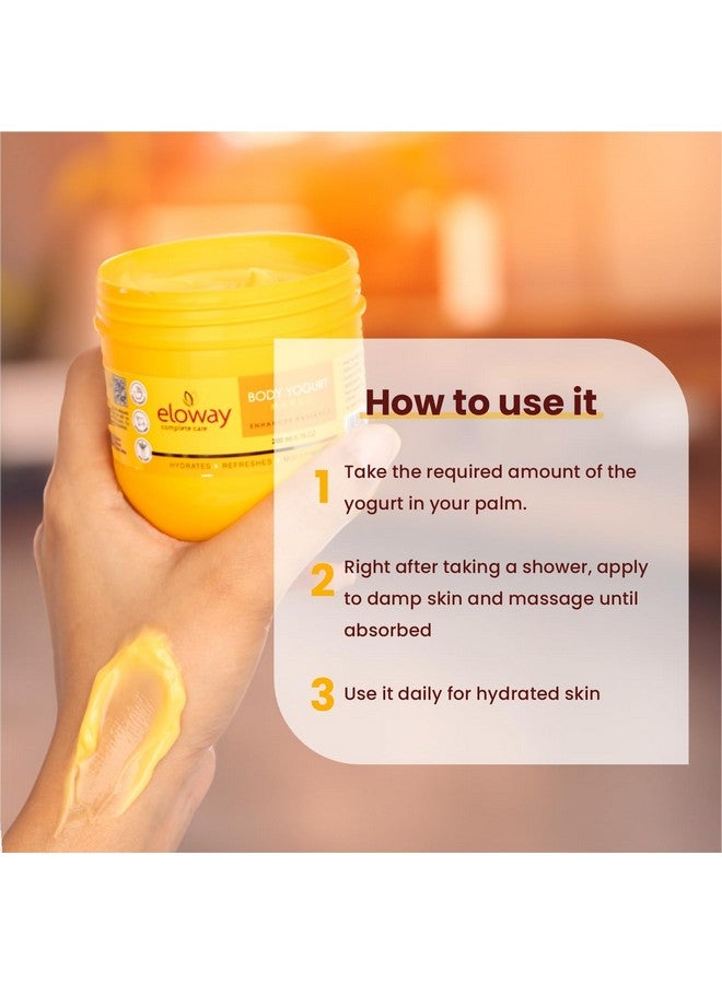 Eloway Body Yogurt/Body Butter Moisturizer For Dry Skin, 200G - Mango Flavor | Non-Sticky| Body Cream For 48Hrs Moisturization For Deeply Nourished, Moisturized & Glowing Skin - Image 5