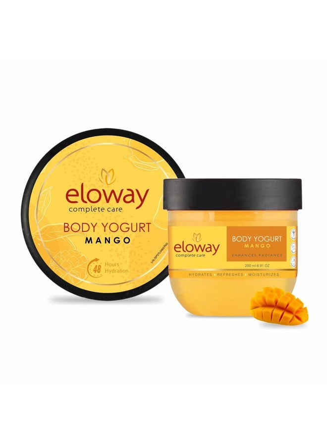 Eloway Body Yogurt/Body Butter Moisturizer For Dry Skin, 200G - Mango Flavor | Non-Sticky| Body Cream For 48Hrs Moisturization For Deeply Nourished, Moisturized & Glowing Skin - Image 1
