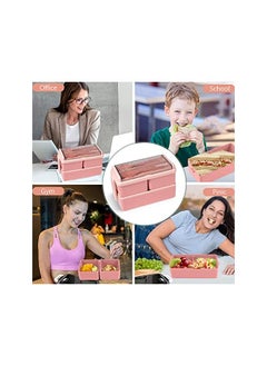 SUCITY Bento Box For Kids 3Compartment Lunch Box With Foodsafe Materials 1400Ml Leakproof Lunch Container For Kids/Adults With Reusable Fork&Spoon  - Image 3