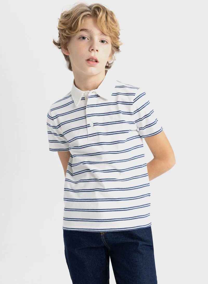 DeFacto  Regular Fit Short Sleeve Polo T-Shirt  | Best Price UAE