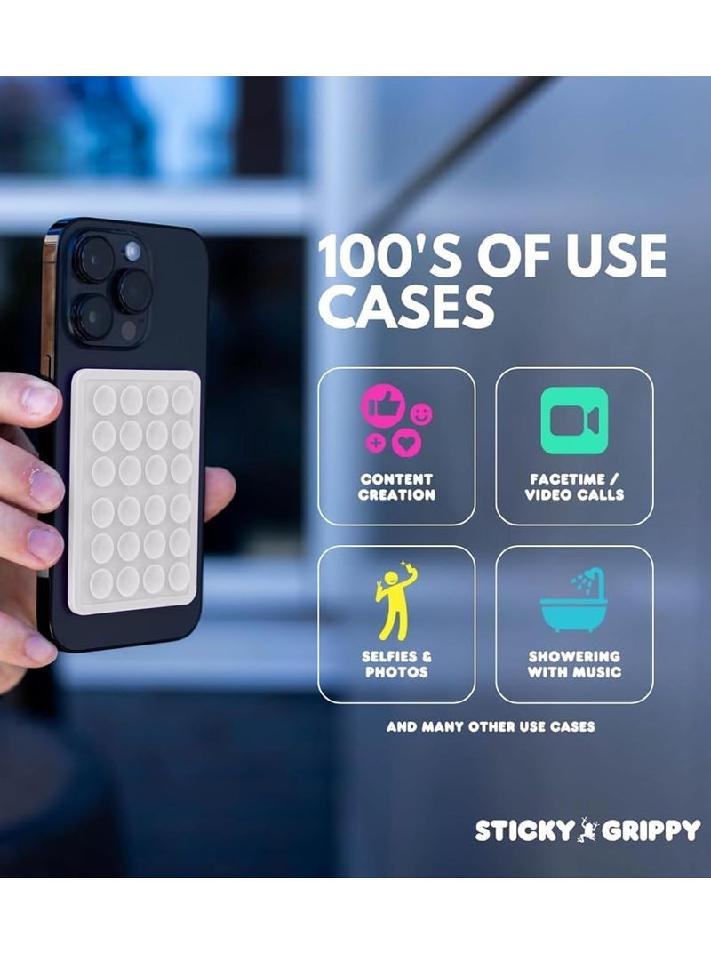 TIGER 【2 Pack】Silicone Suction Phone Case,Double Sided Suction Cup, Silicone Suction Adhesive Phone Case Suitable for Selfies and Videos Mirror Shower Holder,Hands-Free Accessory for Bathroom,Home, Kitchen and More - Image 4