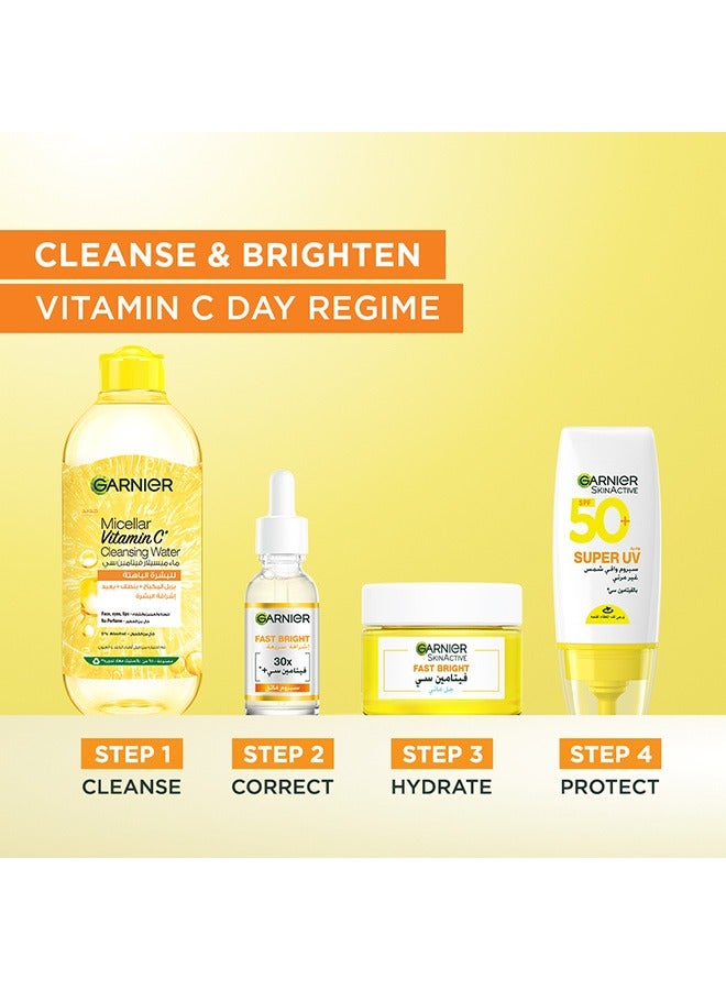 غارنييه فاست برايت كريم جل مائي بفيتامين سي مُرطب لمدة 48 ساعة سكين أكتيف - 50 مل