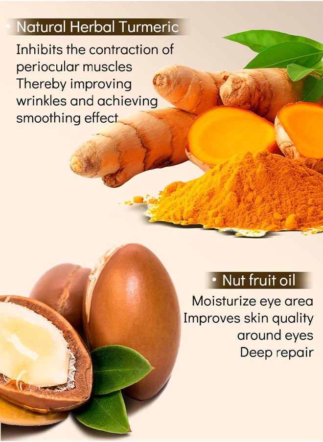 MAYCHEER 50g Anti Aging Eye Cream with Turmeric, Eyebags Remover Dark Circles Eye Repair Cream, Reduces Fine Lines Dark Circles and Puffiness  - Image 2