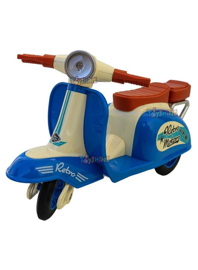 Toyshine Friction Scooter With Sounds Push N Go Bike For Kids Best Birthday Gift For Boys Girls Toddlers Ages 3+ Blue - Image 1