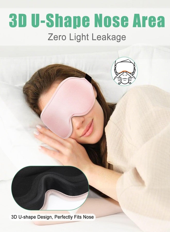 BeeVines 2 Pack 3D Contoured Sleep Mask Sleeping Eye Masks for Lash Extensions, Night Molded Mask with Adjustable Strap, 100% Block Light Eye Shade Cover for Traveling Yoga Nap - Image 5