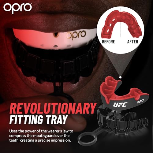 OPRO Sports Mouth Guard Silver Level – Moldable, Multi-Layer Protection for Boxing, Hockey, Rugby, MMA, Jiu Jitsu, UFC & Football – Includes Mouth Guard Case (Adult, White/Black) - Image 5