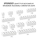 YUJHITP 300 Piece Bulk Assortment Pack White Bricks with 12 Sizes Compatible with Lego Parts - Image 4