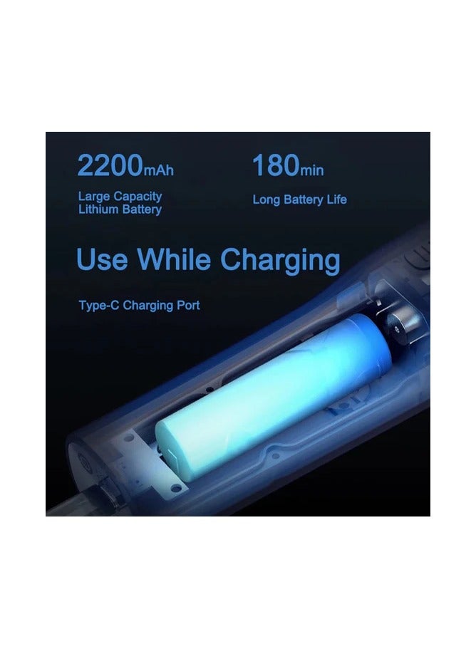 Xiaomi Haircut Clipper Durable Cordless Waterproof Power Hair Trimmer With 180min Long Endurance 2200mAh Capacity Battery, Low Noise Sharp Hair Shaver with Titanium Coated Ceramic Knifecut - Black - Image 4