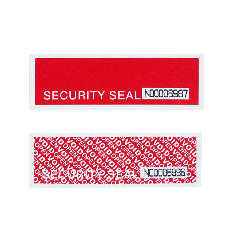 TamperSTOP TamperSeals Group - 1 Roll Precut Serial Numbered Red Tamper Evident Security Tape (48mm x 50m x 2mil, 100% Total Transfer, Ultra-Thick “Void” Film, Every 6” Perforation)  - Image 3