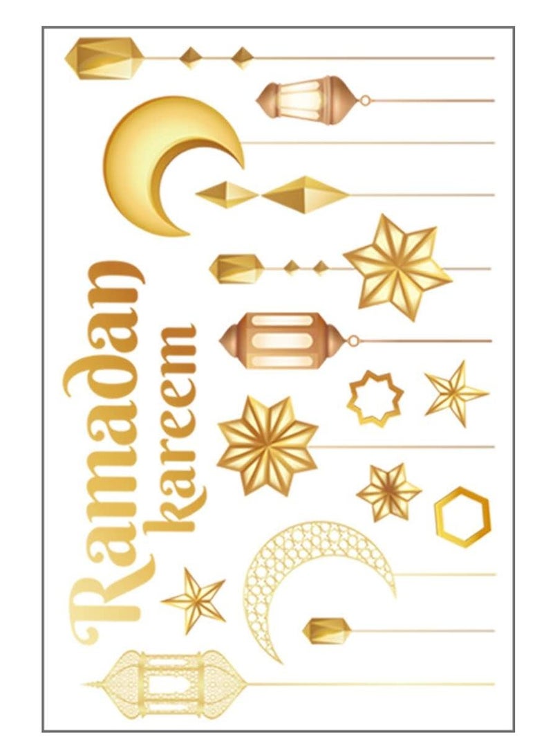 5 Sheets Ramadan Window Wall Decorative Stickers Removable Moon Star Lattern Camel Pattern For Home Ramadan Eid Party Decoration 20×30cm  - Image 2