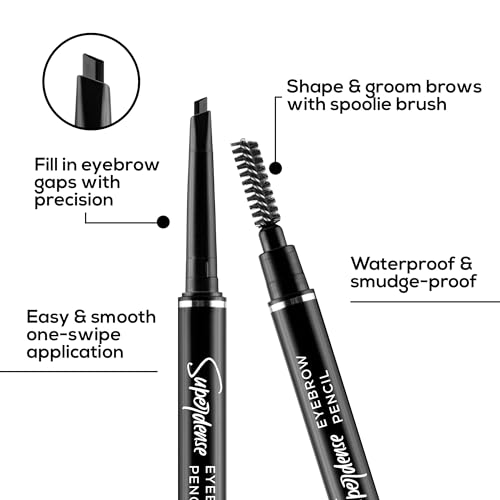 RENEE Superdense Eyebrow Pencil with Spoolie Black Smudge Proof Waterproof Highly Pigmented for Fill in Brow Gaps Smooth OneSwipe Precision Application Enriched with Vitamin C Jojoba Oil - Image 3