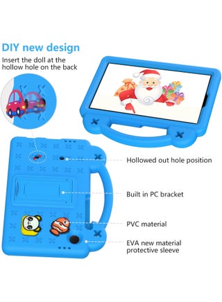 Compatible with Samsung Galaxy Tab A9 (2023), Shockproof Protective Case with Shoulder Strap Handle Holder, Lightweight EVA Kid-friendly, Drop Resistant (Blue) - view 2