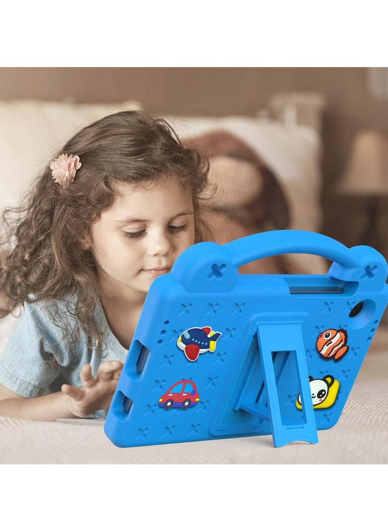 VKL - Compatible with Samsung Galaxy Tab A9 (2023), Shockproof Protective Case with Shoulder Strap Handle Holder, Lightweight EVA Kid-friendly, Drop Resistant (Blue) - Image 1