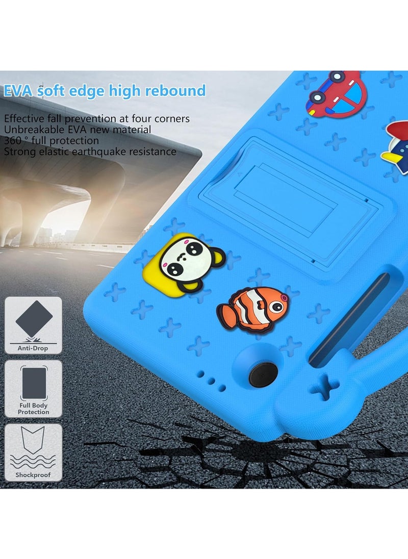 VKL - Compatible with Samsung Galaxy Tab A9 (2023), Shockproof Protective Case with Shoulder Strap Handle Holder, Lightweight EVA Kid-friendly, Drop Resistant (Blue) - Image 1