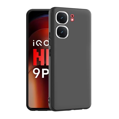 CEDO Back Cover for iQOO Neo 9 / iQOO Neo 9 Pro (5G) | Camera Bump Protection & Inner Velvet Fabric Lining | Ultra Slim Matte Soft Rubberised Case Cover (Black) - Image 1