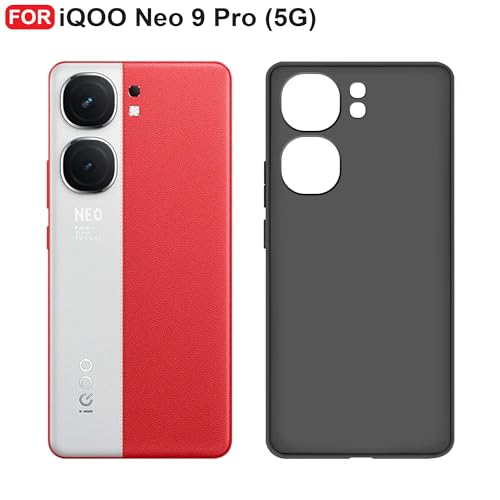 CEDO Back Cover for iQOO Neo 9 / iQOO Neo 9 Pro (5G) | Camera Bump Protection & Inner Velvet Fabric Lining | Ultra Slim Matte Soft Rubberised Case Cover (Black) - Image 2