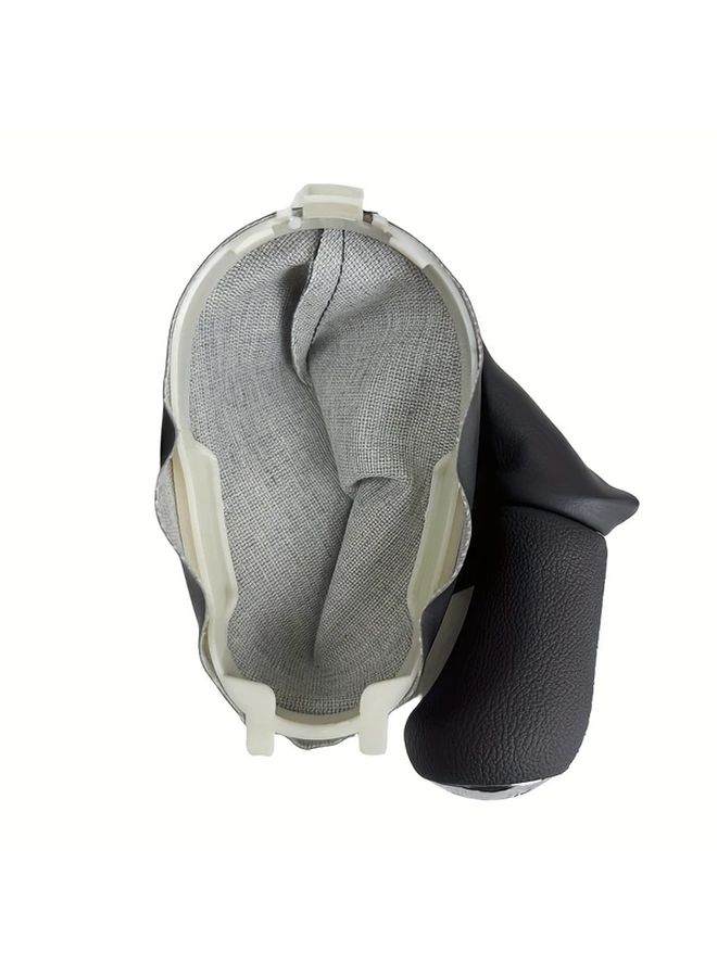Black PU Leather Gear Shift Knob Cover with Non Slip Grip and Dust Boot for 5 Speed Manual Transmission - Image 5