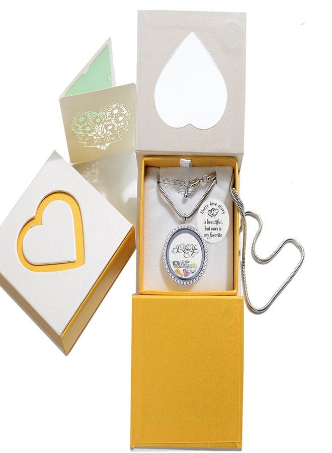 Beffy Best Gift Floating Charm Living Memory Lockets with Birthstone,Magnetic Closure 30mm Stainless Steel Necklace, Glass - Image 2